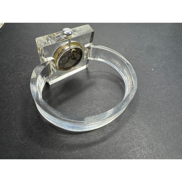 Vintage Retro Royal Dynasty 17 Jewels Clear Acrylic Ladies Wind Up Watch main image 10